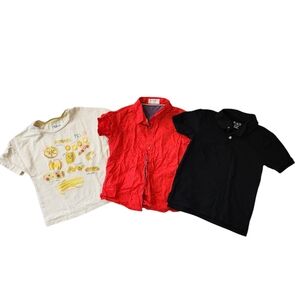 Mini Boden Pasta Appliques T-Shirt Mud Kingdom Red Stars Shirt Place Polo